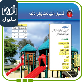 حلول الوحدة الرابعة تمثيل البيانات رياضيات ثاني ف1